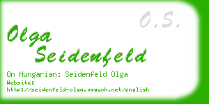 olga seidenfeld business card